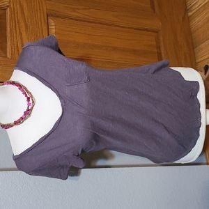 Short sleeve top, sz M, gray